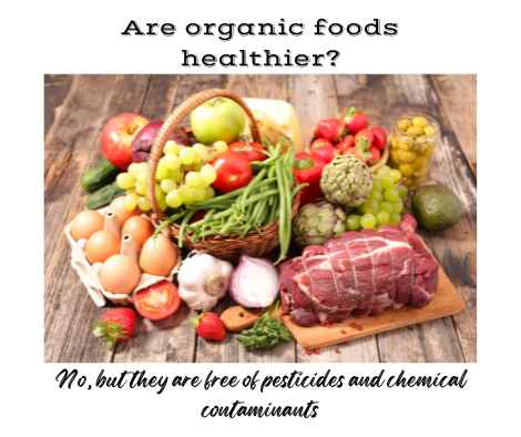Are organic foods healthier? But they are free of pesticides and chemical contaminants.