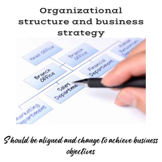 Organizational structure and business structure should be fully aligned to give desired business results.
