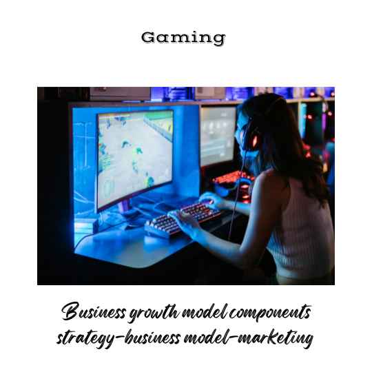 Gaming business growth model components- strategy, business model and marketing
